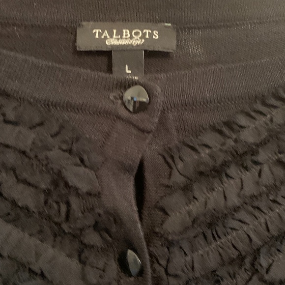 Talbots 3/4 sleeve ruffle sweater. Worn‎ once - Picture 1 of 4